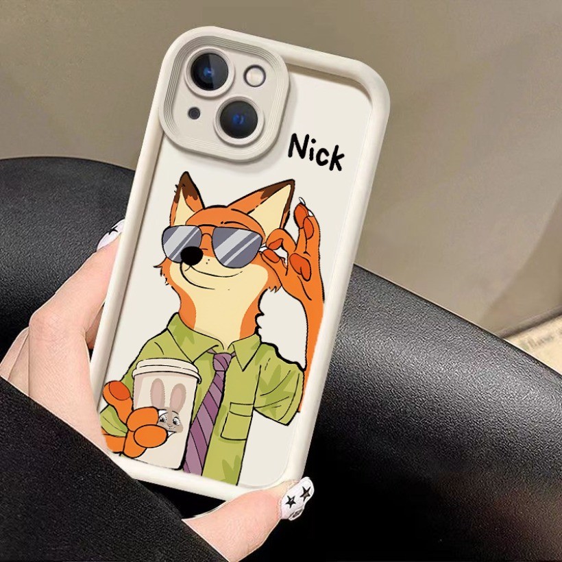 Tương thích với Realme 8 14T 14X 14 Pro Note 60 60X C75 C75X C73 Vỏ Điện Thoại Zootopia Nick Judy Cặp Đôi Silicon Mềm
