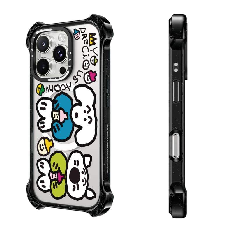 CASECASE X Chai Dog Case Hút từ tính Mặt sau Acrylic cứng cho Apple IPhone 14 / 15 / 16 / 17 Pro Max với bao bì cao cấp