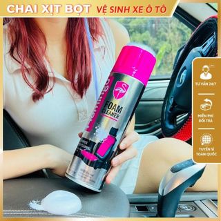 Combo vệ sinh, dưỡng nội thất cho xe ô tô, xe tải Flamingo 650ml dạng bọt