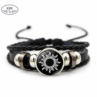 KBM 2 Chiếc Dạ Quang Cặp Đôi Vòng Tay Mặt Trăng Mặt Trời Có Thể Điều Chỉnh Vòng Tay Tình Bạn Thời Trang Lãng Mạn Trang Sức Quà Tặng Sinh Nhật FSSG