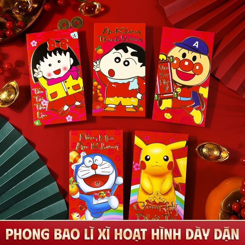 Bao Lì Xì Tết Bính Ngọ 2026 Mẫu Mới – Thiết Kế Túi Nhỏ Xinh Đậm Văn Hóa Dân Gian, Set 36 Bao Đẹp Ý Nghĩa
