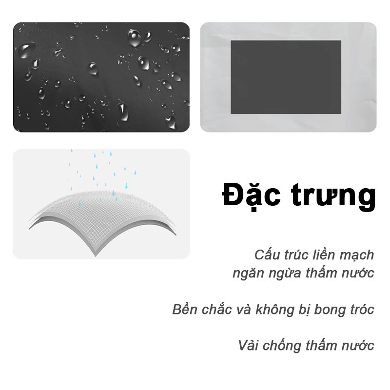 Bạt Phủ Xe Máy Chống Thấm Nước Toàn Thân Cao Cấp - Vải Dù 3 Lớp, Phủ Trùm Ôm Khít, Chống Mưa Nắng & Bụi
