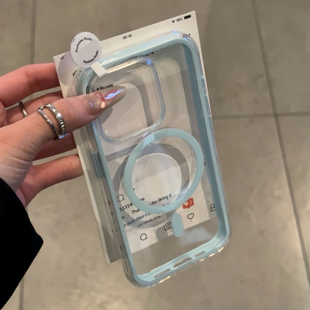 Túi khí thu hút từ trường áp dụng cho iPhone17promax apple 15/14 vỏ điện thoại 13promax 2 trong 12/11