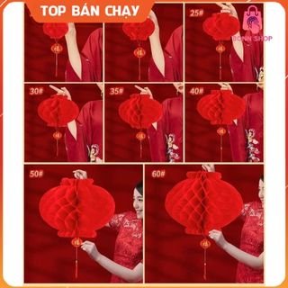 [20 CÁI] Đèn lồng đỏ treo trang trí Tết, lồng đèn trang trí nhà cửa, lồng đèn nilong