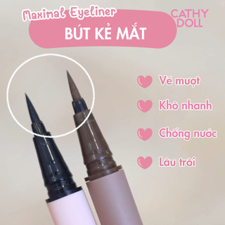 Bút Kẻ Mắt Siêu Mảnh Cathy Doll, Chống Nước, Sắc Nét Tự Nhiên Maximal Eyeliner 0.7 ml