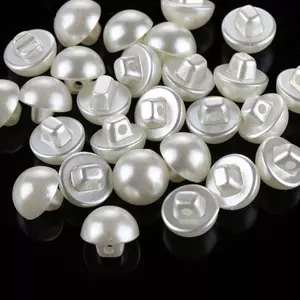 NHỎ 50 Chiếc Nút Ngọc Trai Thủ Công DIY May Trang Trí 10 Mm Thêu Sò