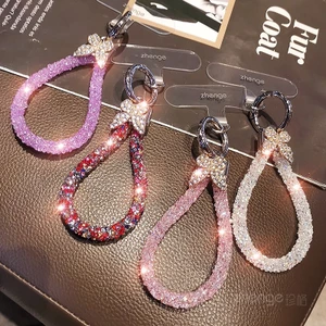 Nhẫn Điện Thoại Di Động Dây ins Nữ Siêu Đẹp Nhấp Nháy Kim Cương Bướm Mặt Dây Chuyền Trang Sức Tinh Tế Niche Cảm Giác Cao Cấp