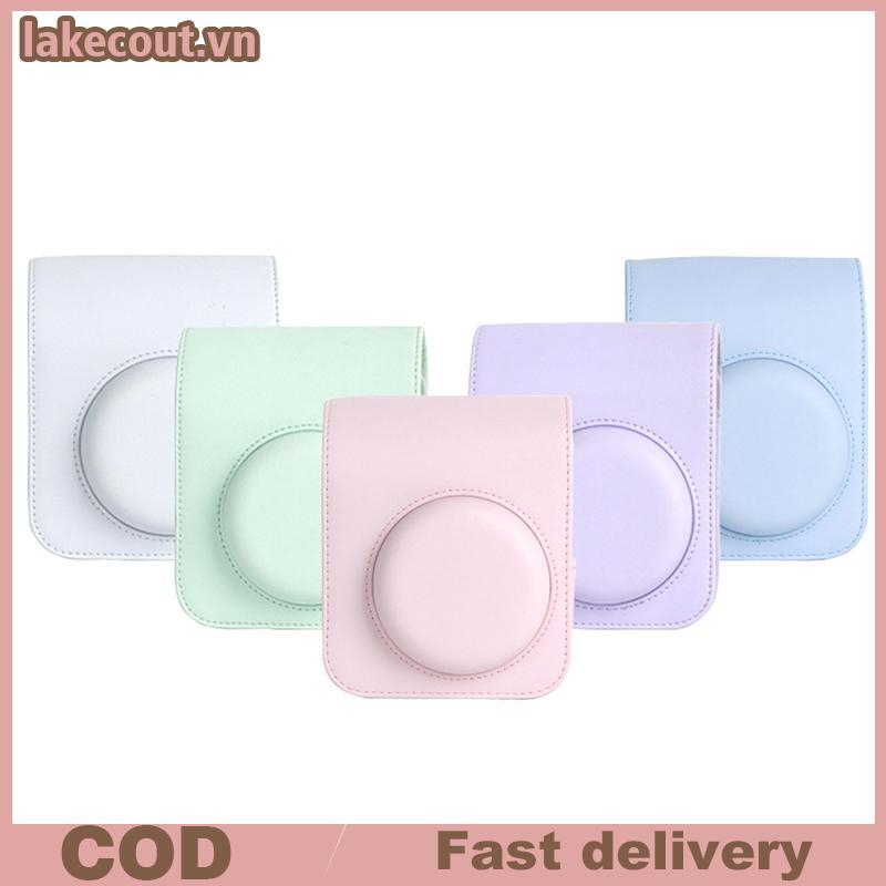 Lat 1Pc Cho Instax Mini 12 Vỏ Máy Ảnh PU Mềm Bảo Vệ Túi Trave Cho Phim Túi Máy Ảnh Có Dây Đeo Vai Linh cẩu