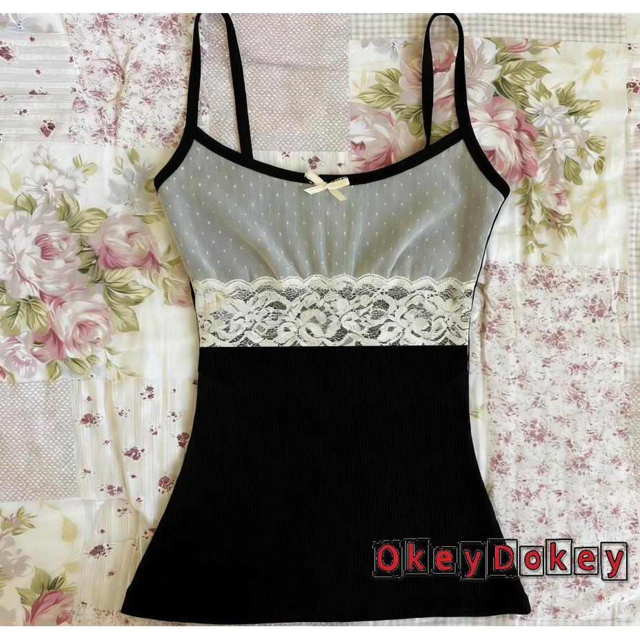 Áo yếm ren slim fit phong cách Y2K ngọt ngào, phù hợp mùa hè