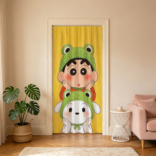 Rèm phân vùng họa tiết hoạt hình, Rèm Polyester in một mặt Crayon Shin-chan, Thích hợp cho phòng ngủ, nhà bếp và phòng tắm