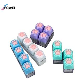 YOWEI 1 Cái Squishy Fidget Móc Khóa Silicon Dễ Thương Chân Mèo Bàn Phím Keycap Giảm Căng Thẳng Fidget Đồ Chơi Không Có Quà Tặng Nhẹ Cho Người Lớn Trẻ Em VN