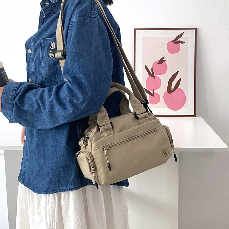 2025 Phong Cách Mới Jerons Túi Xách Di Động Nhẹ Đơn Giản Vải Nylon Túi Nhỏ Một Vai Messenger Nhiều Lớp Nữ