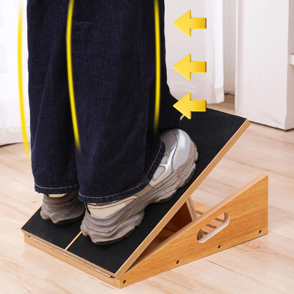 Đa năng bảng nghiêng gỗ gập lại cho phòng tập gym và studio, hỗ trợ chân mắt cá và tăng cường bắp chân.
