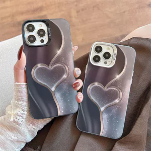 Ốp Lưng Cho Redmi Note 14 13 12 11 10 14C 13C 12C 11A 10C 9C A3 A2 A1 C75 C65 C61 C55 C31 X7 X6 M6 13T 14T Pro Mạ Acrylic IMD Case Motif Heart CYIM107
