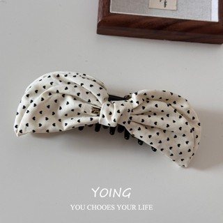 Kẹp Tóc Cá Mập Phong Cách Hàn Quốc Kẻ Sọc Nơ - Perfect Cho Mái Tóc Nữa