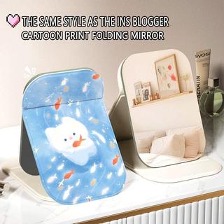 Mèo con bơi cá Gương Trang Điểm Gấp Mini Thỏ Xanh Bền Đẹp Dễ Mang Theo Mọi Lúc