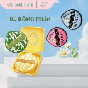 【Adel Floro】Mút Trang Điểm AirPuff |Bông mút mềm mịn, Tán nền mượt, Dụng cụ đánh nền, Dùng nhiều lần