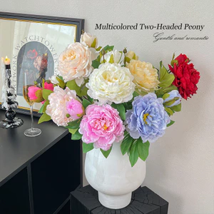 hoa mẫu đơn giả cao cấp loại lớn hoa lụa decor trang trí phòng khách đám cưới sang trọng tinh tế bình hoa mẫu đơn vua đẹp rẻ