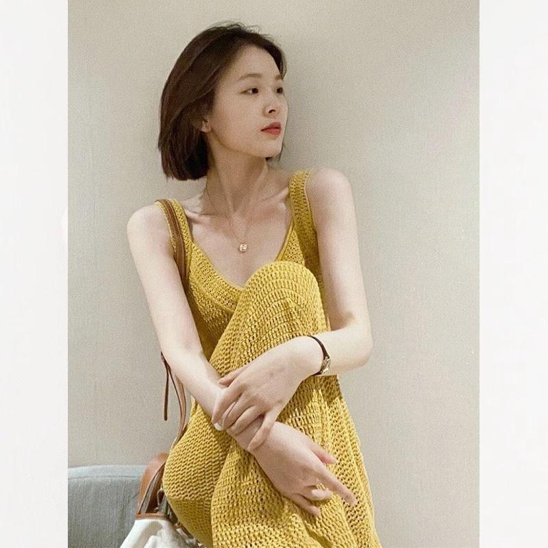 Váy dài nữ màu vàng, phong cách Pháp hoàng gia, sang trọng và phù hợp mùa hè