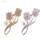 Trâm cài hoa tulip thổ cẩm với kim cương giả và ngọc trai lấp lánh - Trang trí và bảo vệ quần áo & túi xách