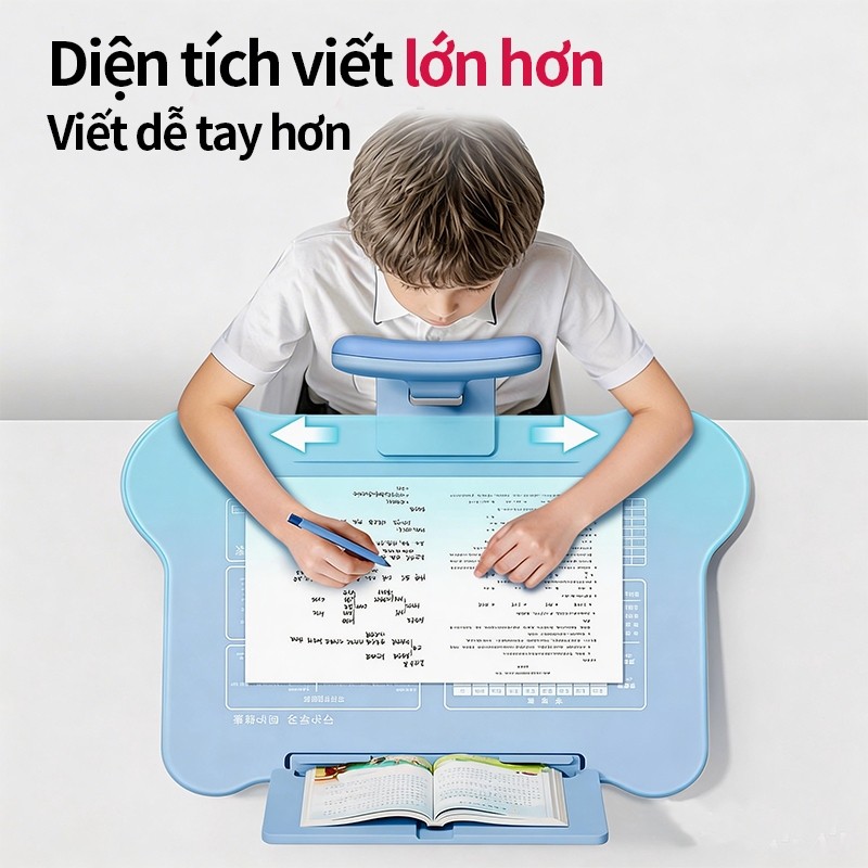Bàn Học Chống Gù Chống Cận – Mặt Bàn Nghiêng Thông Minh Xoay 180° Cho Học Sinh