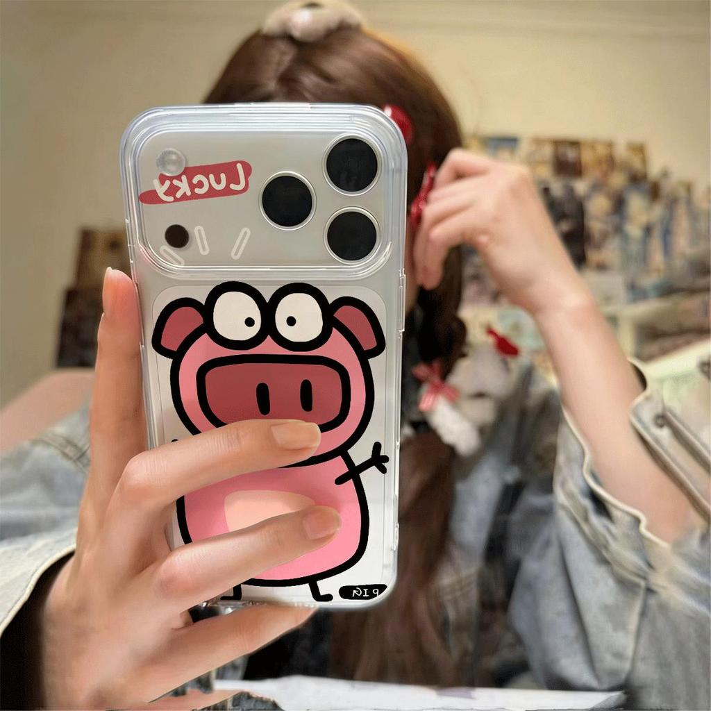 Lucky Powder Pig cho 16 trường hợp iPhone 17Air Space Case 14/13/11Pro