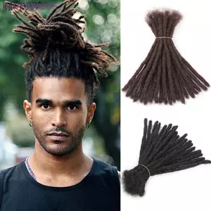 JUNYUE88US 1 Chiếc Handmade Dreadlock Xoăn Chất Lượng Cao Hàng Ngày Tổng Hợp Tóc Tóc Tóc Phần Mở Rộng Tóc Sợi Chịu Nhiệt Afro Tóc Vàng Tự Nhiên Kinky Bím Tóc Số Lượng Lớn
