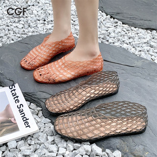 Xăng đan nữ thoải mái cho đi biển và thường ngày, đế pha lê gel
