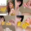Vải hoa tua rua mặt dây chuyền và bông tai Mori, phù hợp cho kỳ nghỉ hè ở bãi biển