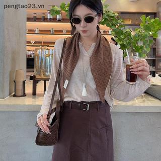 Khăn Quàng Cổ Tam Giác Melard Retro, Chất Lượng Cao Và Ấm Áp Cho Nữ