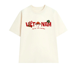 áo thun VIỆT NAM - ĐL TD HP Unisex form oversize và babytee  Chất Cotton mêm mịn thoáng mát 250gsm