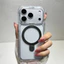 Ốp từ tính trong suốt pha lê sang trọng cho iPhone 17Pro 16Promax 16plus 15 14 13 12 11 có đế trong suốt Slim Fit Vỏ Acrylic chất lượng cao