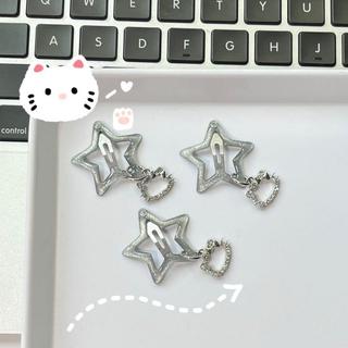 Bạc Dầu Nhỏ Giọt Ngôi Sao Kẹp Tóc Cô Gái Trái Tim Ngọt Ngào Mát Phong Cách Nhật Bản y2k