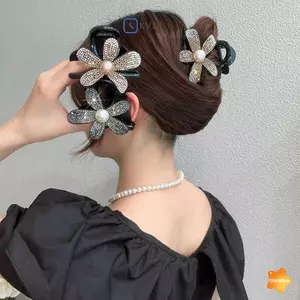 Kẹp Tóc Hoa Đính Đá Sáng Bóng - Phong Cách Thời Trang và Thanh Lịch