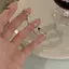 Vòng tay Zircon trái tim tình yêu ngọt ngào được cá nhân hóa Tính khí Vòng tay có thể điều chỉnh Trái tim rỗng Trang sức vòng tay nữ dễ thương [Mina]