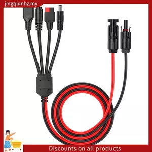 Bộ chia cáp mở rộng đầu nối bảng điều khiển năng lượng mặt trời 4 trong 1 cho đầu nối Bộ chuyển đổi DC Cắm điện Nữ Conn