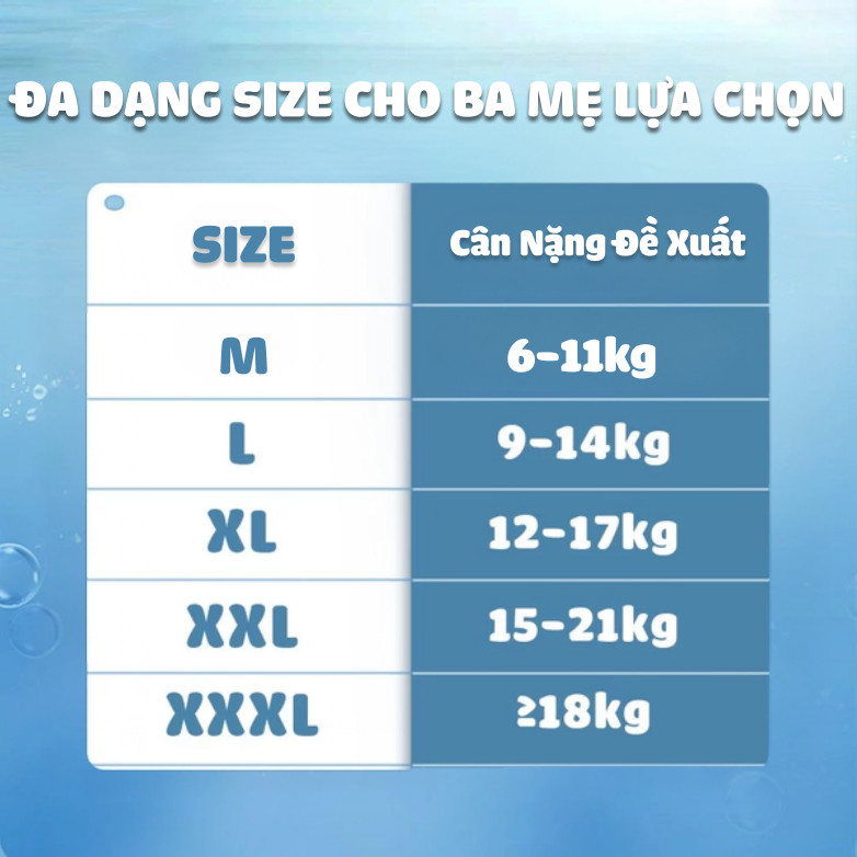 Tã/Bỉm Quần Bơi Cao Cấp Aiwibi 1 Miếng/Gói, Nhiều Size M/L/XL/XXL/XXXL