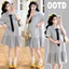 Trang phục bà bầu Thời trang mùa hè Váy dáng rộng giảm tuổi