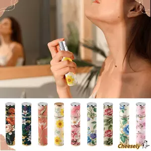 Chai xịt CHEESELY, Chai nước hoa bằng da PU rỗng, Chai phun nước hoa cầm tay chống rò rỉ 10ml dành cho nữ