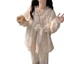 Bộ Đồ Ngủ Nữ Thu Đông San Hô Lông Cừu Hoạt Hình Phiên Bản Hàn Quốc Rời Lông Cừu Dày Flannel Jacquard Lông Cừu Mùa Đông