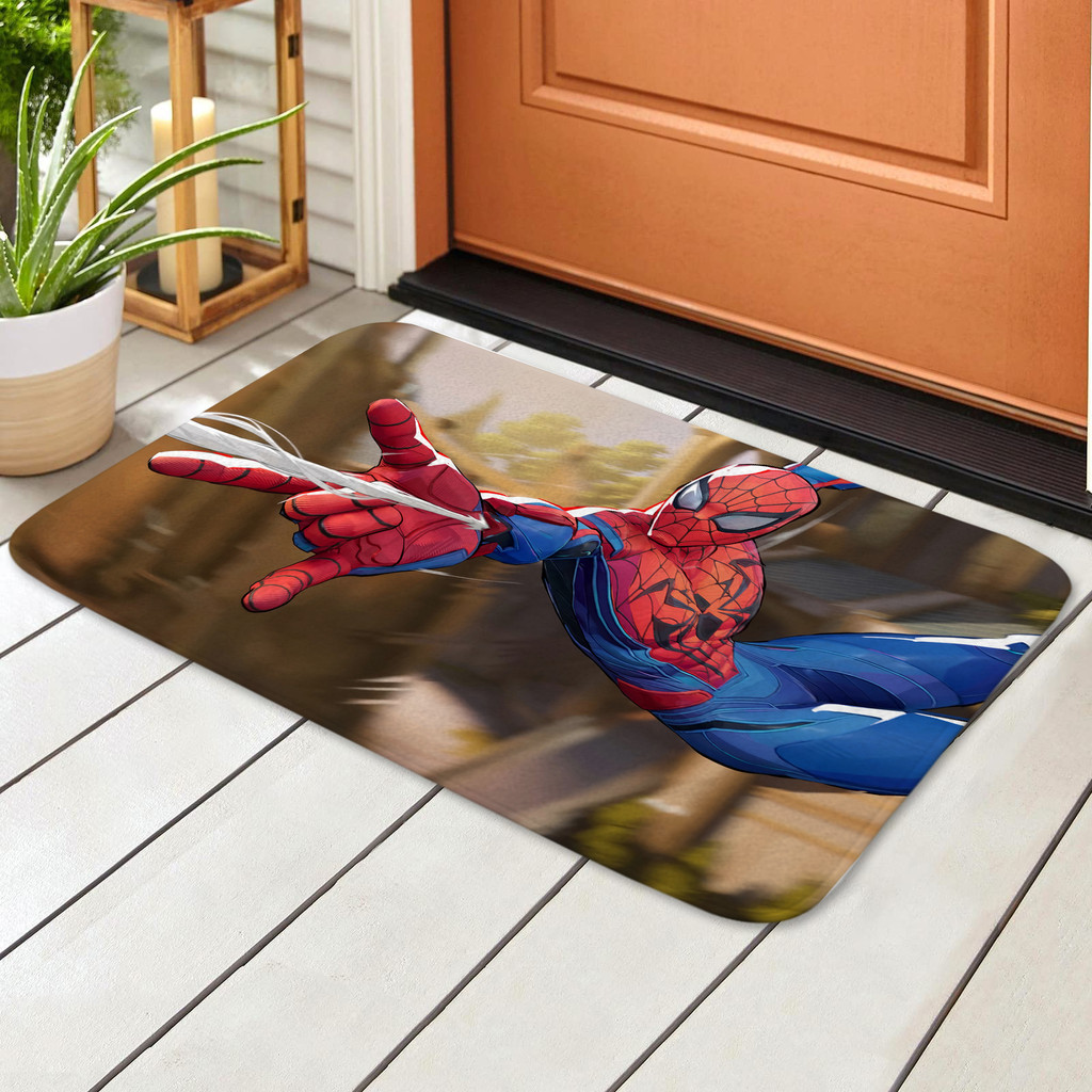 Thảm cửa Spider-Man Thảm chống trượt Tấm lót phòng tắm Tắm Thảm chống trượt (60x40cm)