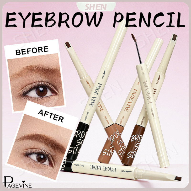 Máy cắt lông mày hai đầu Mascara lỏng mượt mà Không dễ nhòe Bàn chải lông mày tự nhiên