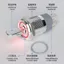 Công tắc nút kim loại 16mm 2 bánh răng Dòng điện cao 10A với loại đòn bẩy nhẹ Tự khóa cánh tay Rocker Nút chuyển đổi hai màu 26.3.26