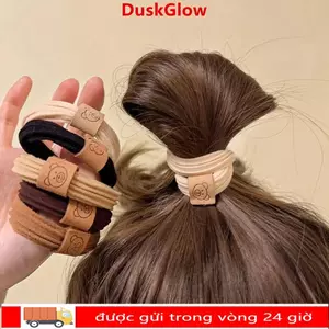 DUSKGLOW - Bộ 10 Vòng Tóc Không Đường May, Co Dãn Nhẹ, Phù Hợp Cho Nữ