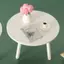 1 Nhà búp bê Mô hình bàn tròn màu trắng thu nhỏ Mô phỏng Trang trí nội thất Phụ kiện DIY Đồ chơi [mới]