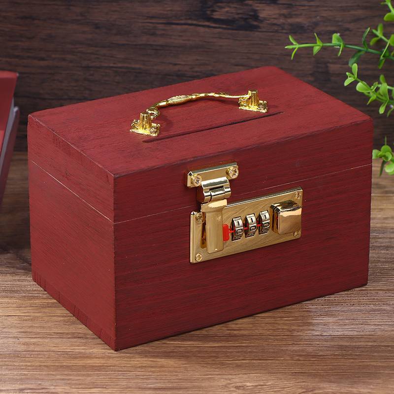 ZK Gỗ Mật Khẩu Khóa Heo Đất Tiết Kiệm Tiền Đồng Xu Hộp Tổ Chức Cho Trẻ Em Quà Tặng VN