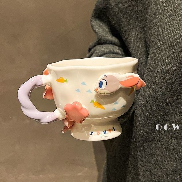 350ml Zootopia Cà Phê Ăn Sáng Sữa Trà Chiều Cốc Gốm Cà Phê Zootopia Cốc Judy Nick Cặp Đôi Tumbler Lãng Mạn Quà Tặng Ngày Lễ Tình Nhân