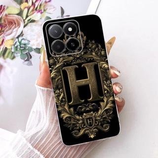 Dành Cho Honor X5B Plus X5C Plus X5 Plus Ốp Lưng Trong Suốt Mỏng Mềm TPU Vỏ Điện Thoại Silicon Màu Đen Đỏ Họa Tiết Chữ Cái Vỏ