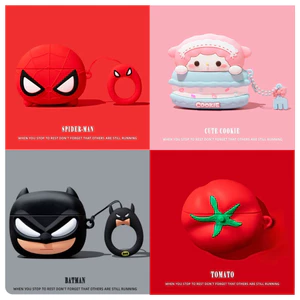 Phim Hoạt Hình Người Batman + Mặt Dây Chuyền Cho AirPods Pro3 AirPods Pro / Pro2 Dành Cho AirPods 4 / 3 / 2 / 1 Vỏ Tai Nghe Silicon