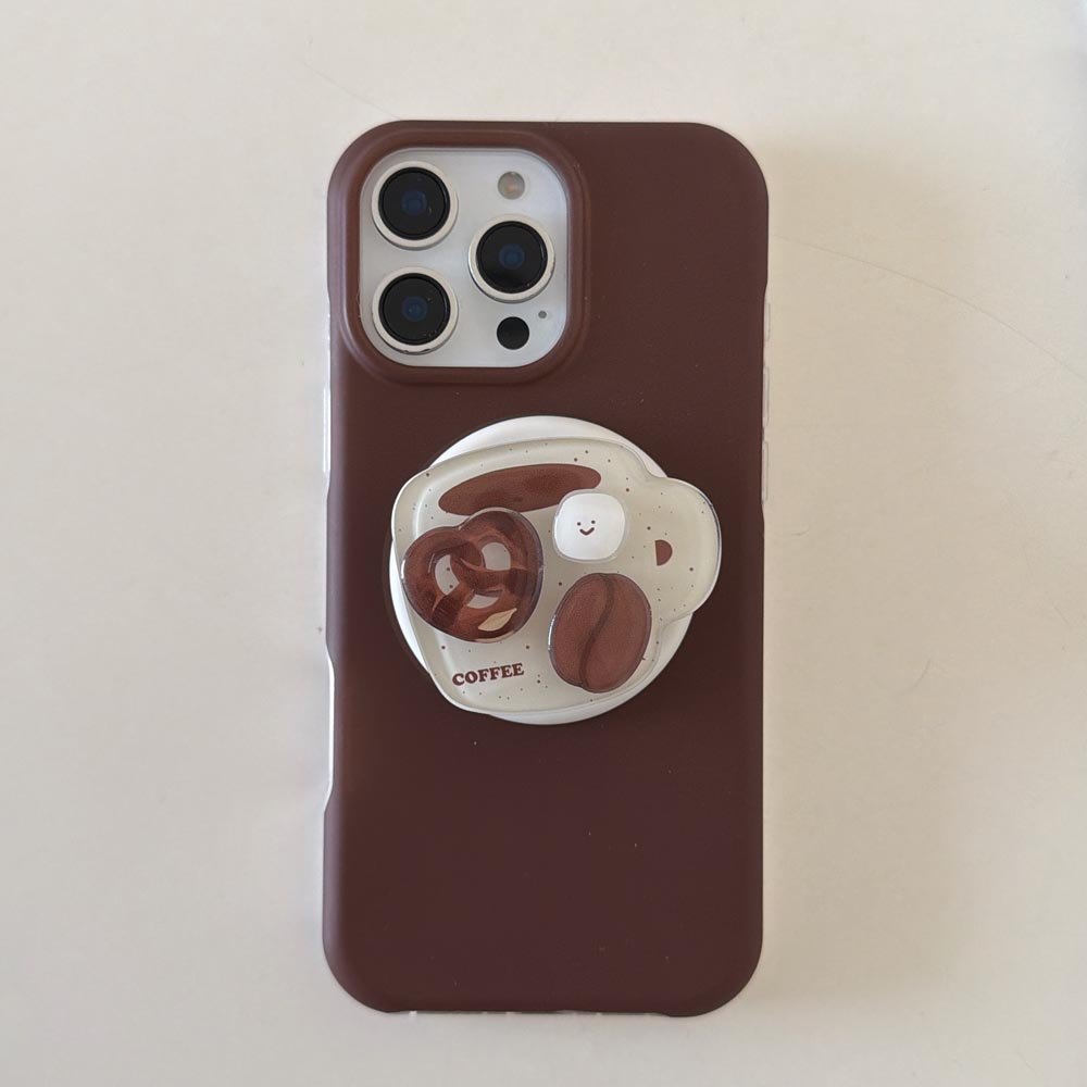 Ốp Lưng Cứng Tương Thích Với iPhone 13 14 14Pro 14ProMax 15 15Pro 15ProMax 16 16Pro 16ProMax 17 17Pro 17ProMax 17Air Ốp Nam Châm Họa Tiết Nâu Mờ